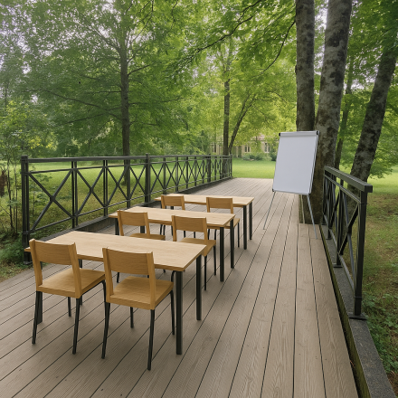 semianire en exterieur, amenagement domaine les 12 ponts